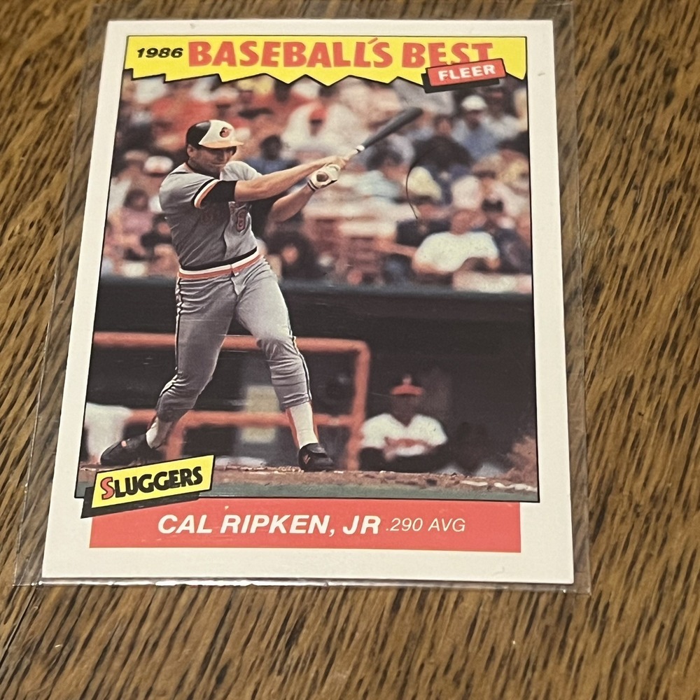 1986  Fleer Baseball's Best  Cal Ripken Jr. HOF Orioles #28 Near Mint NM.